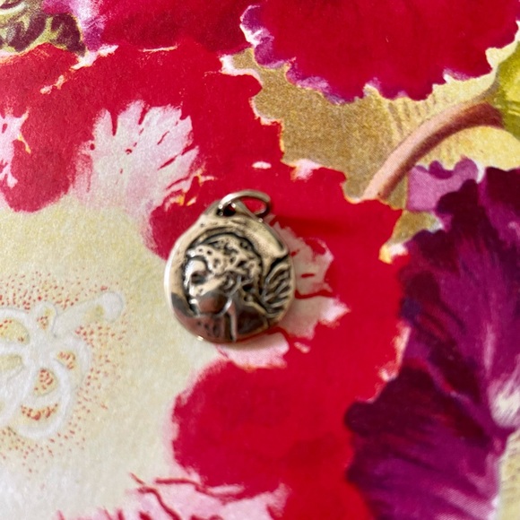 Double Sided Letter "M" Round Pendant - with Angel - Picture 5 of 6